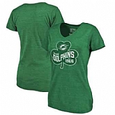 Women's Miami Dolphins Pro Line by Fanatics Branded St. Patrick's Day Paddy's Pride Tri Blend T-Shirt Green,baseball caps,new era cap wholesale,wholesale hats